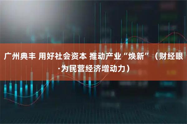 广州典丰 用好社会资本 推动产业“焕新”（财经眼·为民营经济增动力）